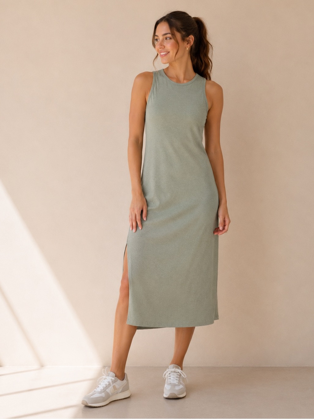 KYODAN‎ Jewel Neck Midi Dress